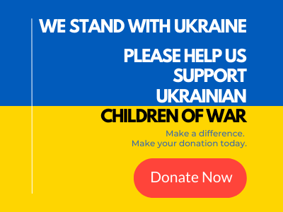 We stand with Ukraine banner